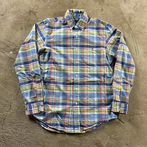 Y2K Multicolored Plaid Ralph Lauren Longsleeve Button Down Shirt - Picture 1 of 8